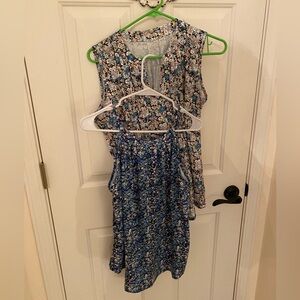 Floral Blue and White women’s tops bundle